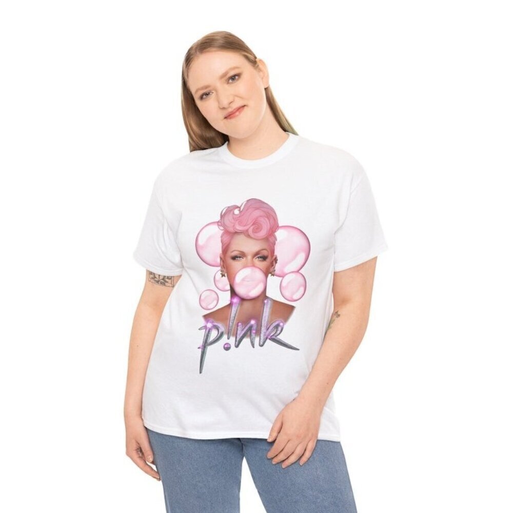 Pnk Tshirt Bubblegum Singer Summer Carnival White